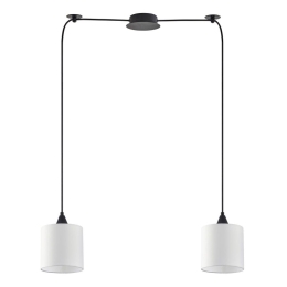 Φωτιστικό Οροφής Κρεμαστό Adept 77-9012 11x300cm E27 60W Black-White Homelighting Ύφασμα