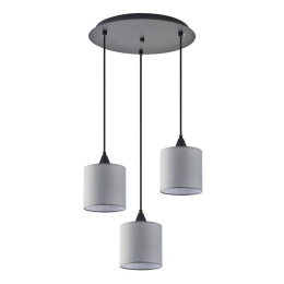 Φωτιστικό Οροφής Κρεμαστό Adept 77-9019 35x300cm 3xE27 60W Grey Homelighting Μέταλλο,Ύφασμα