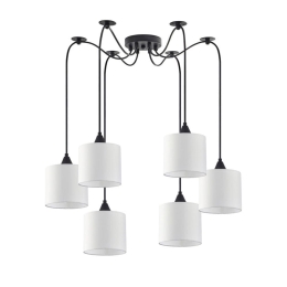 Φωτιστικό Οροφής Κρεμαστό Adept 77-9024 50x300cm 6xE27 60W White Homelighting Ύφασμα