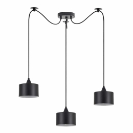 Φωτιστικό Οροφής Κρεμαστό Adept 77-9038 40x300cm 3xE27 60W Black Homelighting Μέταλλο