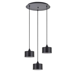 Φωτιστικό Οροφής Κρεμαστό Adept 77-9039 35x300cm 3xE27 60W Black Homelighting Μέταλλο