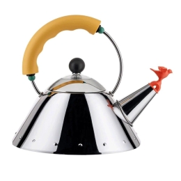 Τσαγιέρα Michael Graves 9093/1 Y 20x20,5cm 1Lt Yellow-Silver Alessi Ανοξείδωτο Ατσάλι