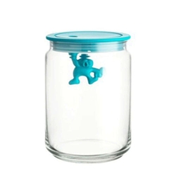 Βάζο Αποθήκευσης Gianni a little man holding on tight AMDR05 AZ 900ml Blue Alessi Γυαλί