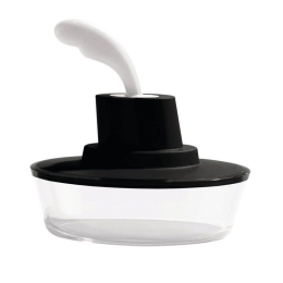 Βουτυριέρα Με Σπάτουλα Ship Shape ASG13  B 15,5cm Clear-Black Alessi Πλαστικό