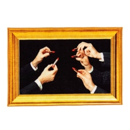 Χαλάκι Lipstick Black 18185 60x90cm Multi Seletti 60Χ90 Πολυέστερ