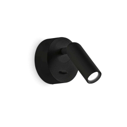 Φωτιστικό Τοίχου Bean Led 260617 7x11x8,5cm 3,5W 3000K Black Ideal Lux