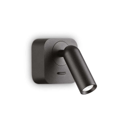 Φωτιστικό Τοίχου Bean Square Led 260655 6,5x11x8,5cm 3,5W 3000K Black Ideal Lux