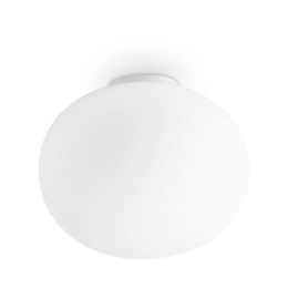 Φωτιστικό Οροφής - Πλαφονιέρα Cotton 297743 E27 D30x25cm White Ideal Lux