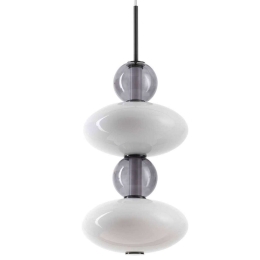 Φωτιστικό Οροφής Lumiere 314167 Φ28x273cm Led 3350lm 34W 3000K White-Grey Ideal Lux
