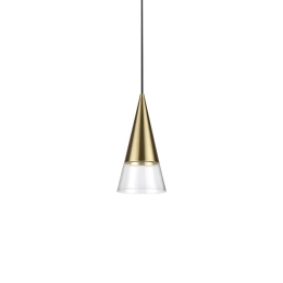 Φωτιστικό Οροφής Κρεμαστό Cono 321479 GU10 15x50cm Brass Ideal Lux