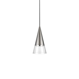 Φωτιστικό Οροφής Κρεμαστό Cono 322803 GU10 15x50cm Nickel Ideal Lux