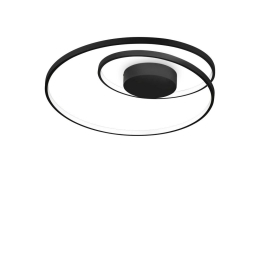 Φωτιστικό Οροφής - Πλαφονιέρα Oz 342320 On-Off 4000K 5500lm 60x18cm Black Ideal Lux