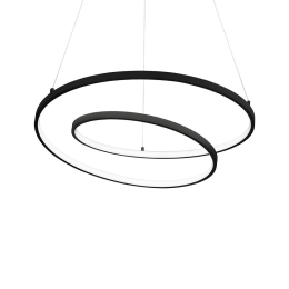 Φωτιστικό Οροφής Κρεμαστό Oz 342443 On-Off 4000K 6400lm D80x39cm Black Ideal Lux
