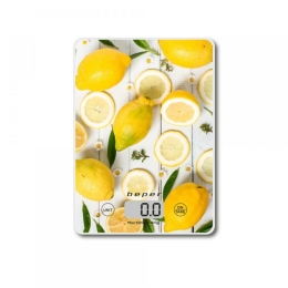 Ζυγαριά Κουζίνας Ψηφιακή BP.800 22.5x16.0x2.5cm Yellow Beper Γυαλί