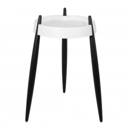 Τραπεζάκι Βοηθητικό Liola ZLS0102 40x67cm White-Black Zafferano