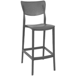 Σκαμπό Μπαρ Bellini 824-225-029 44x53x112cm Anthracite