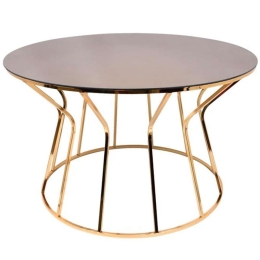 Τραπέζι Σαλονιού Lithos 825-123-005 80x45cm Gold-Bronze
