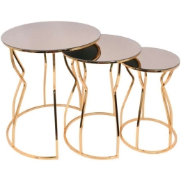 Ζιγκόν (Σετ 3Τμχ) Lithos 825-123-006 47x56/38x50/28x45cm Gold-Bronze