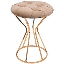 Σκαμπό Lithos 825-123-012 40x50cm Beige-Gold
