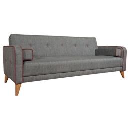 Καναπές-Κρεβάτι Jericho 828-121-114 200x83x80cm Grey-Bordo Ύφασμα