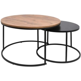 Ζιγκόν (Σετ 2Τμχ) Roundel 835-123-268 Φ80x45/Φ60x39cm Brown-Black