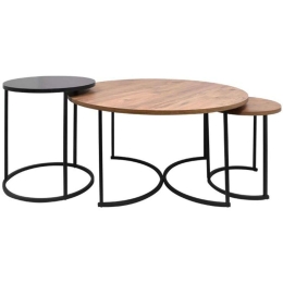 Ζιγκόν (Σετ 3Τμχ) Roundel 835-123-271 Φ90x44/Φ45x48/Φ37x38cm Brown-Black