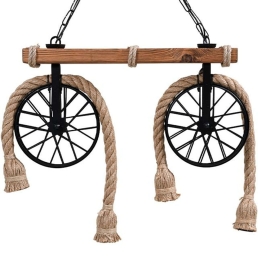 Φωτιστικό Οροφής Two Wheels 835-124-306 60x8x43cm 4xΕ27 60W Black-Brown