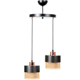 Φωτιστικό Οροφής 835-125-316 25x75cm 2xΕ27 60W Black-Bronze