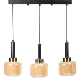 Φωτιστικό Οροφής - Ράγα 835-125-326 50x15x75cm 3xΕ27 60W Black-Bronze