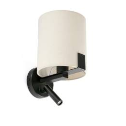 Φωτιστικό Τοίχου Nila 20053 1xE27 Reader 3W 3000K 18x21,3cm Black-White Faro Barcelona