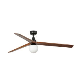 Ανεμιστήρας Οροφής Klim L 34276-11L D150cm 1xE27 Black-Walnut Faro Barcelona