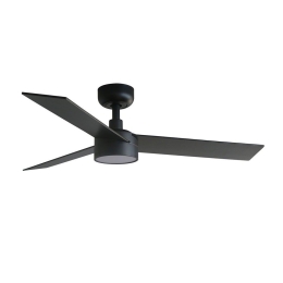 Ανεμιστήρας Οροφής Rudder S 34296-1TW LED 20W CCT DIM D106cm Black-Walnut Faro Barcelona