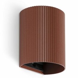 Φωτιστικό Τοίχου Sole Round Striped 40529 1xGU10 8x10cm Terracotta Faro Barcelona