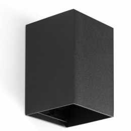 Φωτιστικό Τοίχου Lune Square Smooth 40531 1xGU10 8x10cm Black Faro Barcelona