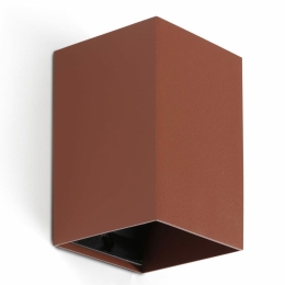 Φωτιστικό Τοίχου Lune Square Smooth 40533 1xGU10 8x10cm Terracotta Faro Barcelona