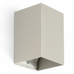 Φωτιστικό Τοίχου Lune Square Striped 40536 1xGU10 8x10cm Grey Faro Barcelona