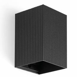 Φωτιστικό Τοίχου Lune Square Striped 40535 1xGU10 8x10cm Black Faro Barcelona