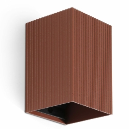 Φωτιστικό Τοίχου Lune Square Striped 40537 1xGU10 8x10cm Terracotta Faro Barcelona