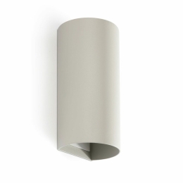 Φωτιστικό Τοίχου Sole Round Smooth 40540 2xGU10 8x15,5cm Grey Faro Barcelona