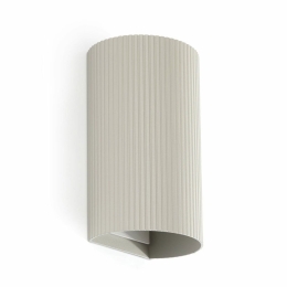 Φωτιστικό Τοίχου Sole Round Striped 40544 2xGU10 8x15,5cm Grey Faro Barcelona