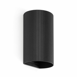Φωτιστικό Τοίχου Sole Round Striped 40543 2xGU10 8x15,5cm Black Faro Barcelona