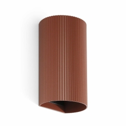 Φωτιστικό Τοίχου Sole Round Striped 40545 2xGU10 8x15,5cm Terracotta Faro Barcelona