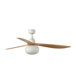 Ανεμιστήρας Οροφής Outwood L 34361-11L 1XE27 IP44 D150cm White-Oak Faro Barcelona