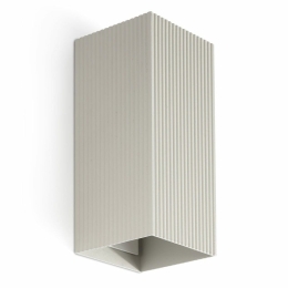 Φωτιστικό Τοίχου Lune Square Striped 40567 2xGU10 8x15,5cm Grey Faro Barcelona