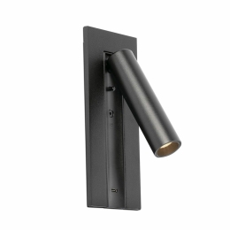 Φωτιστικό Τοίχου - Reader Gabo USB 62757 LED 4W 2700K 394lm 8x18 Black Faro Barcelona