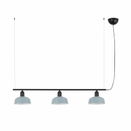 Φωτιστικό Οροφής - Ράγα Tatawin Metal S 20338-142 3xE27 210x100cm Black-Greyish Blue Faro Barcelona