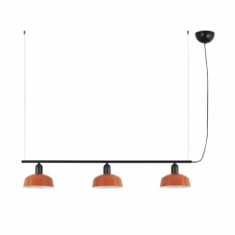 Φωτιστικό Οροφής - Ράγα Tatawin Metal S 20338-142 3xE27 210x100cm Black-Reddish Orange Faro Barcelona
