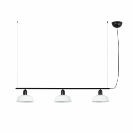 Φωτιστικό Οροφής - Ράγα Tatawin Metal S 20338-140 3xE27 210x100cm Black-White Faro Barcelona