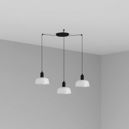 Φωτιστικό Οροφής Κρεμαστό Tatawin Metal S 20340-140-3L 3xE27 Black-White Faro Barcelona