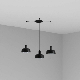 Φωτιστικό Οροφής Κρεμαστό Tatawin Metal S 20340-141-3L 3xE27 Black Faro Barcelona